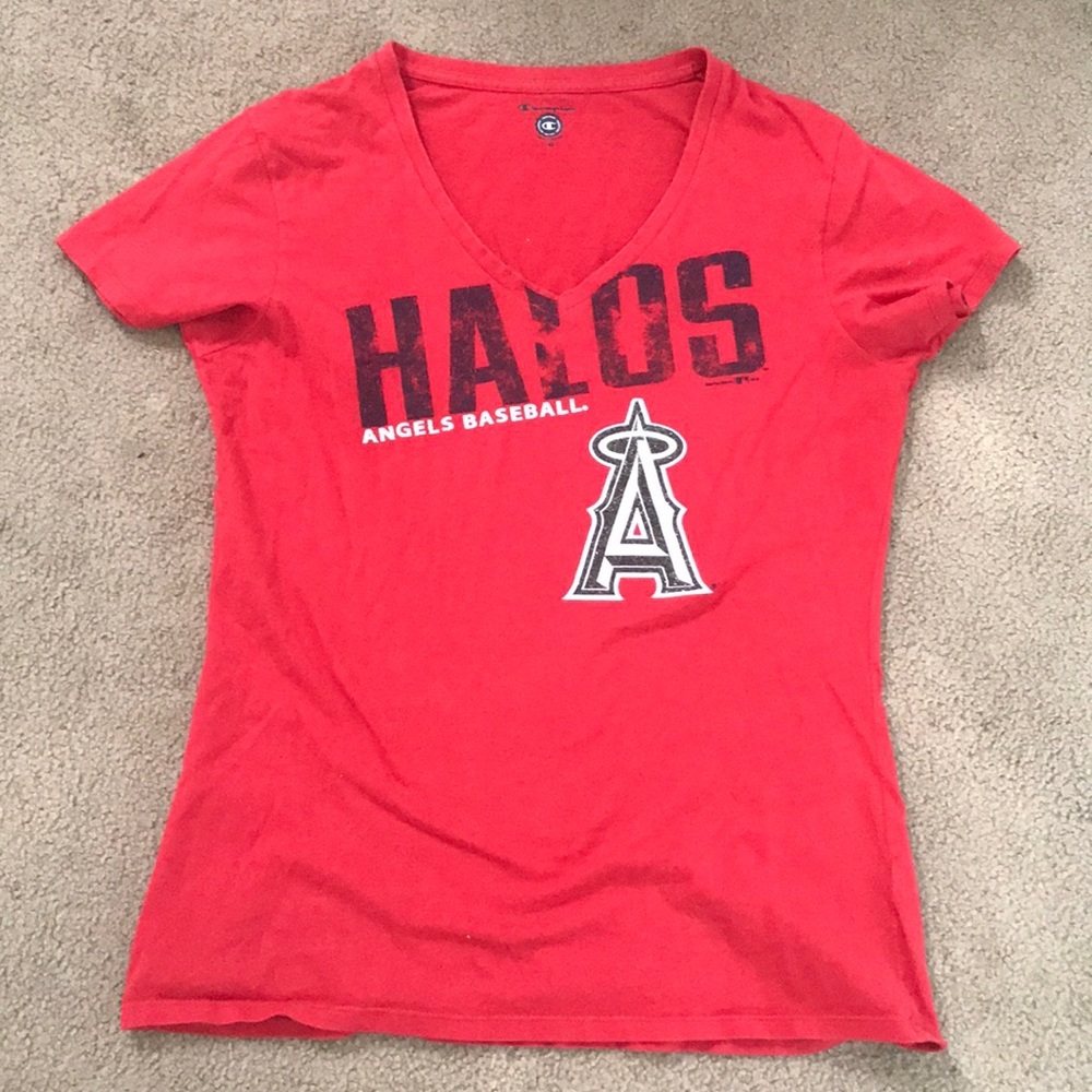 Los Angeles Angels of Anaheim v neck t shirt - Picture 1 of 4